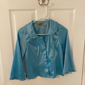 Soi Robins Egg Blue Blouse